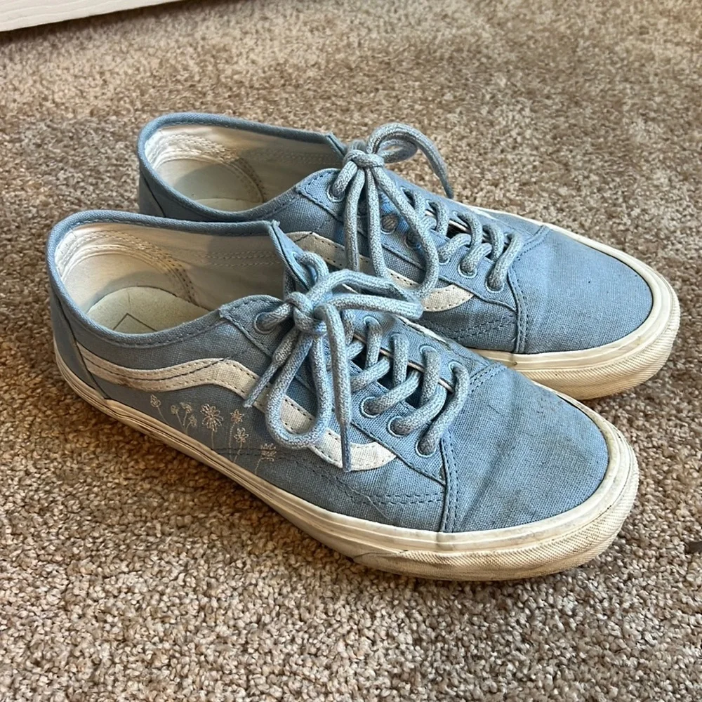 Floral Vans Old Skool Skate Shoes - Picture 1 of 7